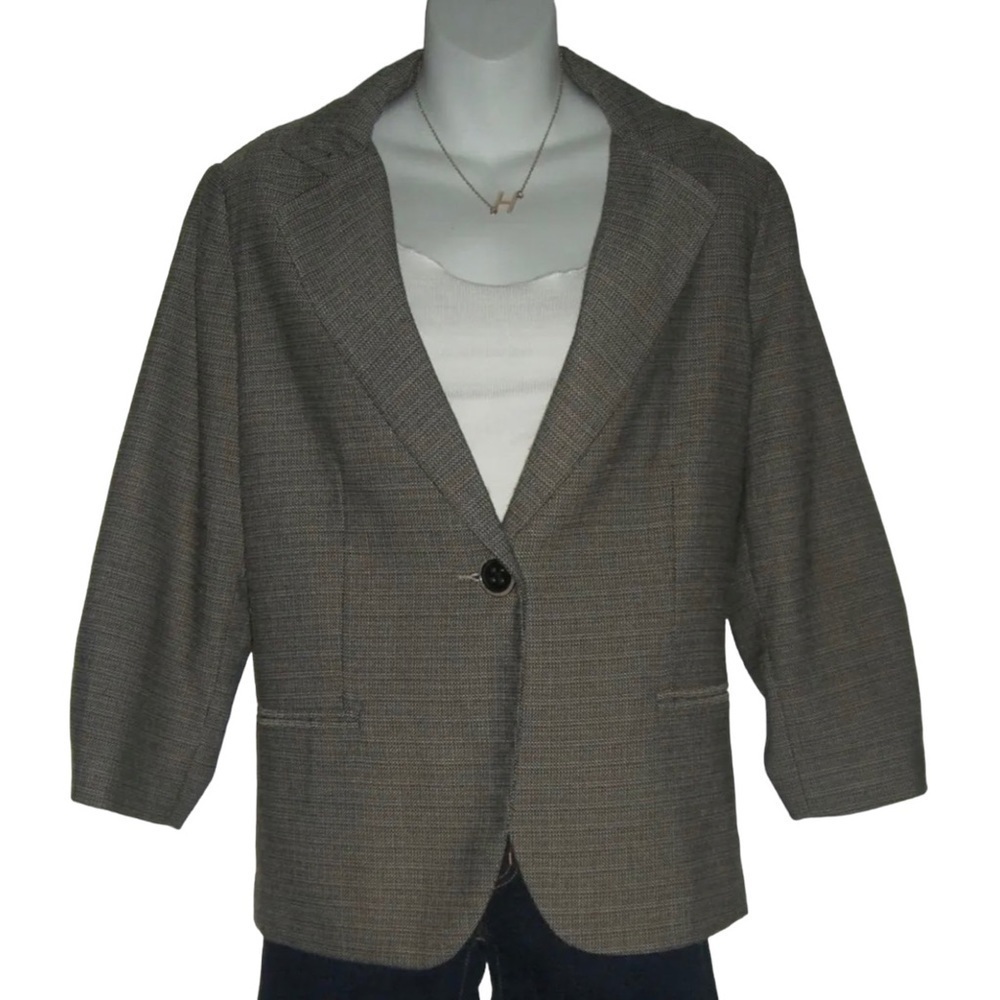 Cabi Blazer Dark Academia Business Work Preppy Gray Professional Back To School